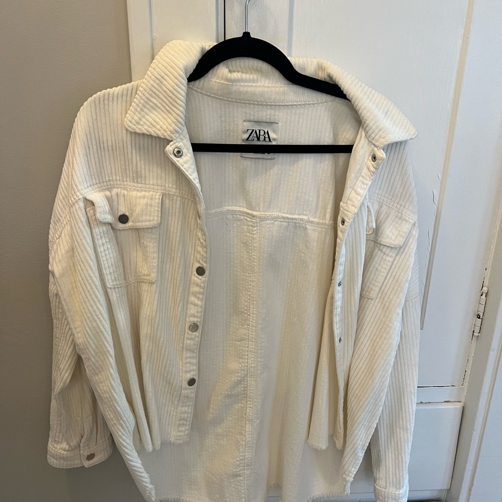 Zara white coat